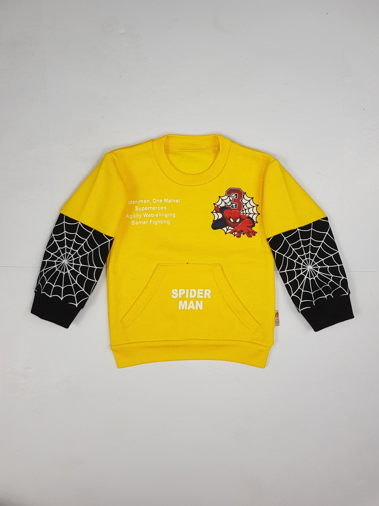 Printed Fleece Winter Outfit for Toddlers - Yellow and Black