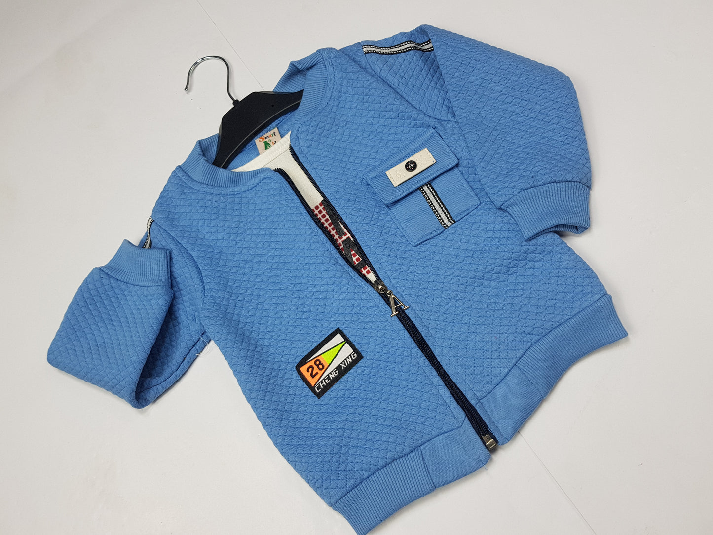 Blue Winter Quilted Fleece Jacket and Pants Set for Toddlers