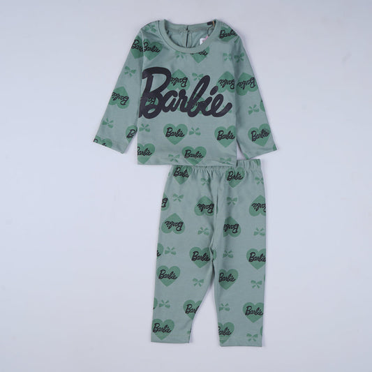 Printed Soft T-Shirt and Trouser Set for Girls