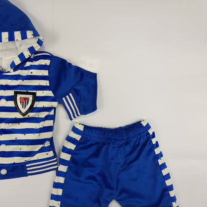 Cozy Winter Adventure Outfit for Toddlers - Blue and White Velour Set