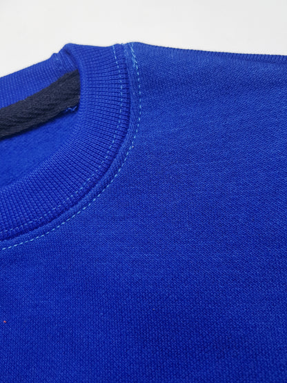 Stylish Blue Fleece Sweatshirt for Kids - Teddy Design