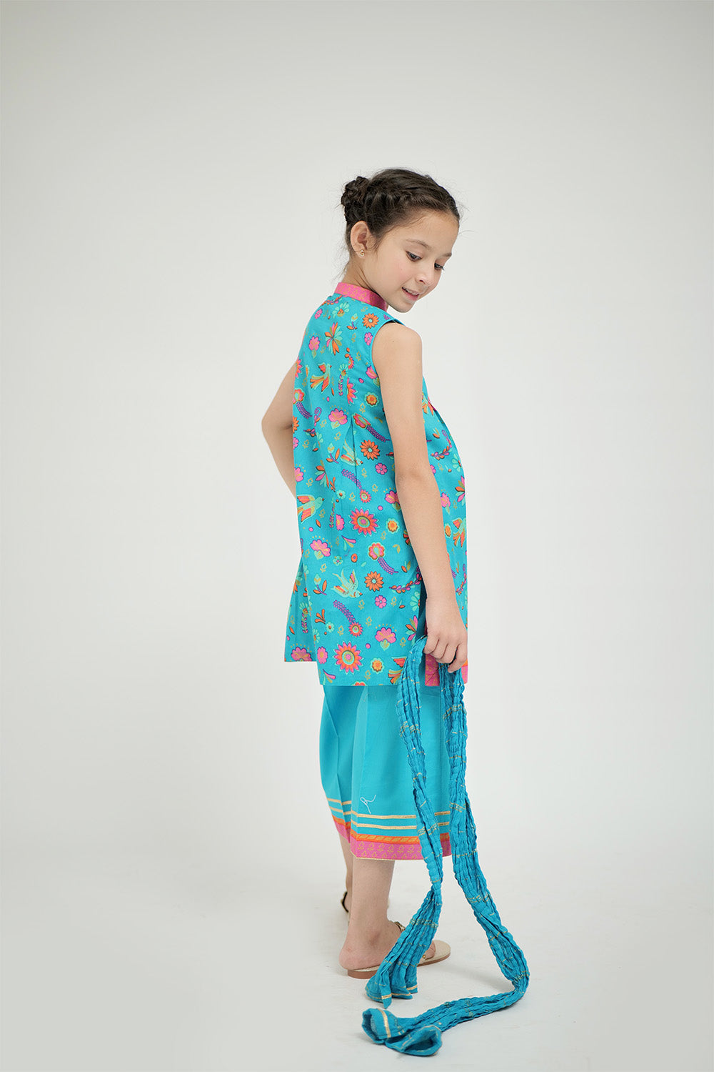 Girl's Colorful Lawn Qameez and Shalwar