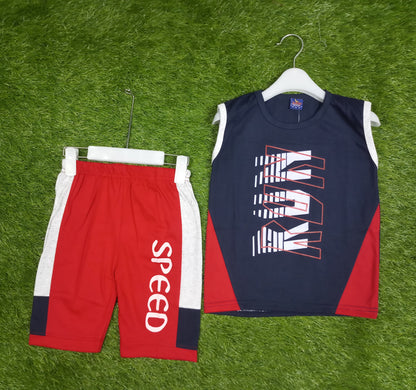 Boy's Summer Athletic Set - Run Speed Design