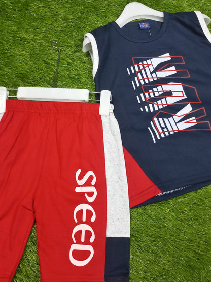 Boy's Summer Athletic Set - Run Speed Design