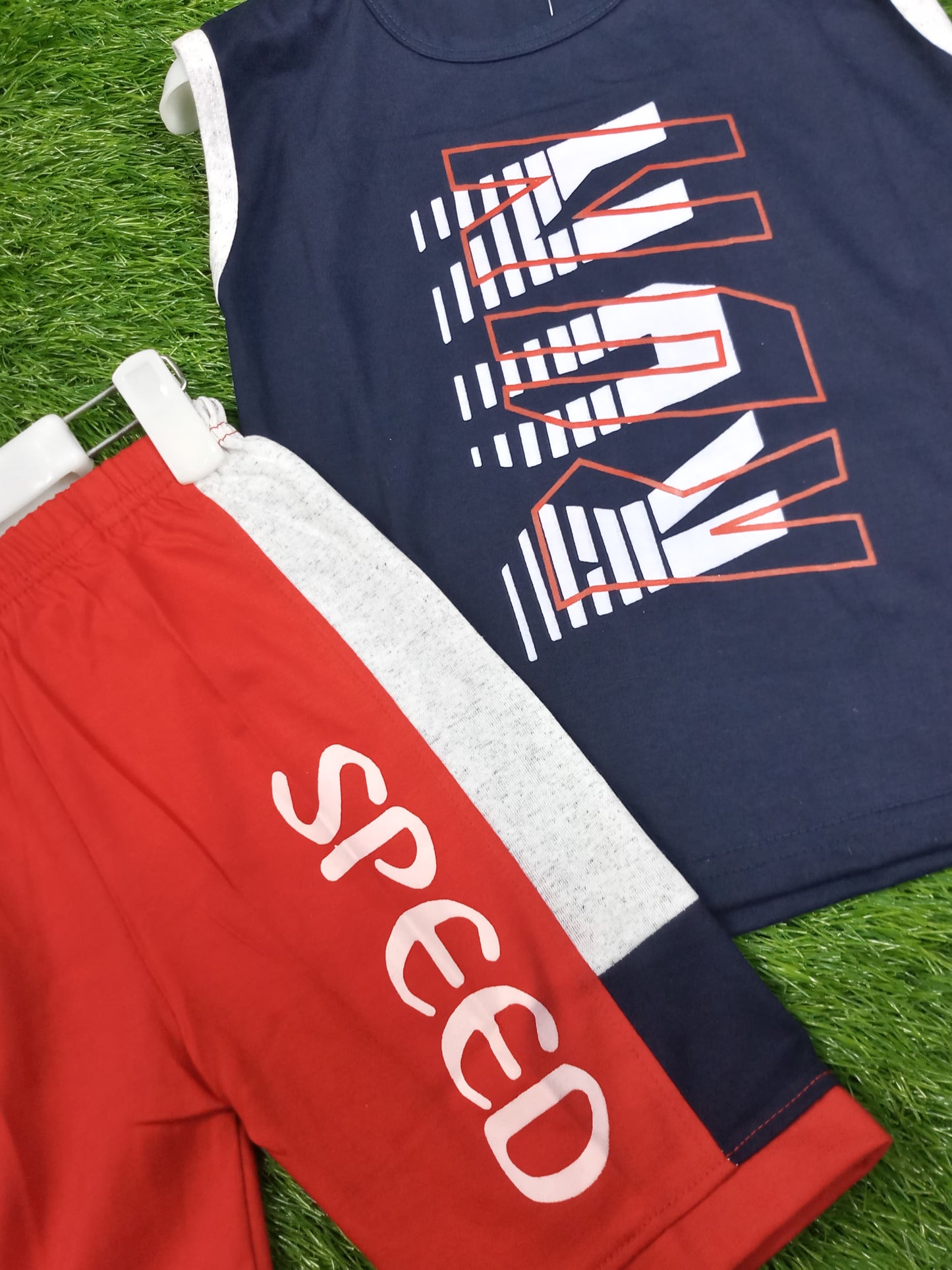 Boy's Summer Athletic Set - Run Speed Design